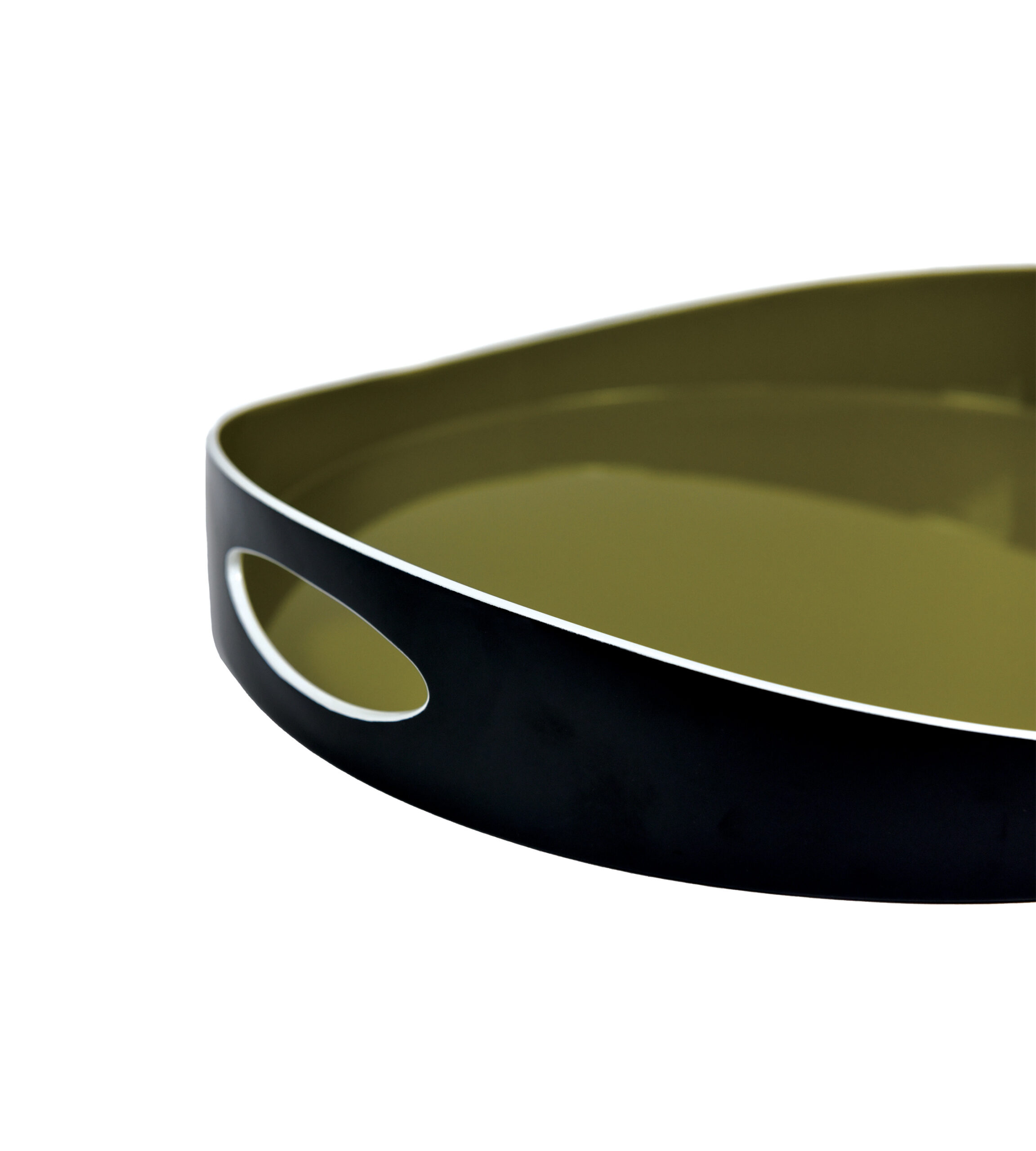 Lacquer Tray – Olive & Black
